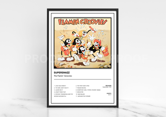 The Flamin’ Groovies Supersnazz Album Single Cover Poster / Music Gift