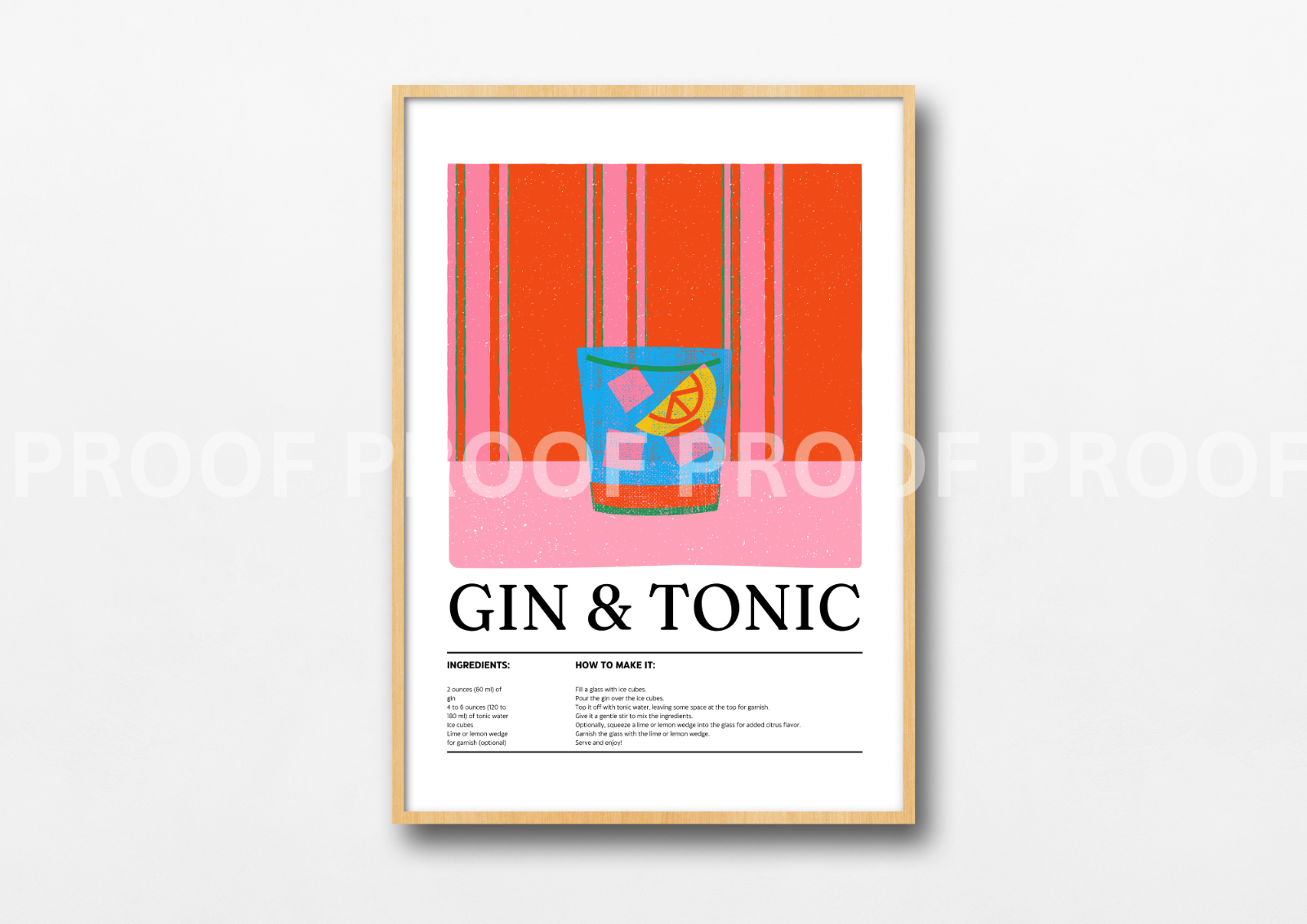 COLOURFUL RETRO COCKTAIL RECIPE ART POSTERS A5 A4 A3 BAR KITCHEN POSTER