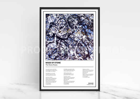Stone Roses Made of Stone  / Ian Brown Poster / Music Legend / Music Poster /