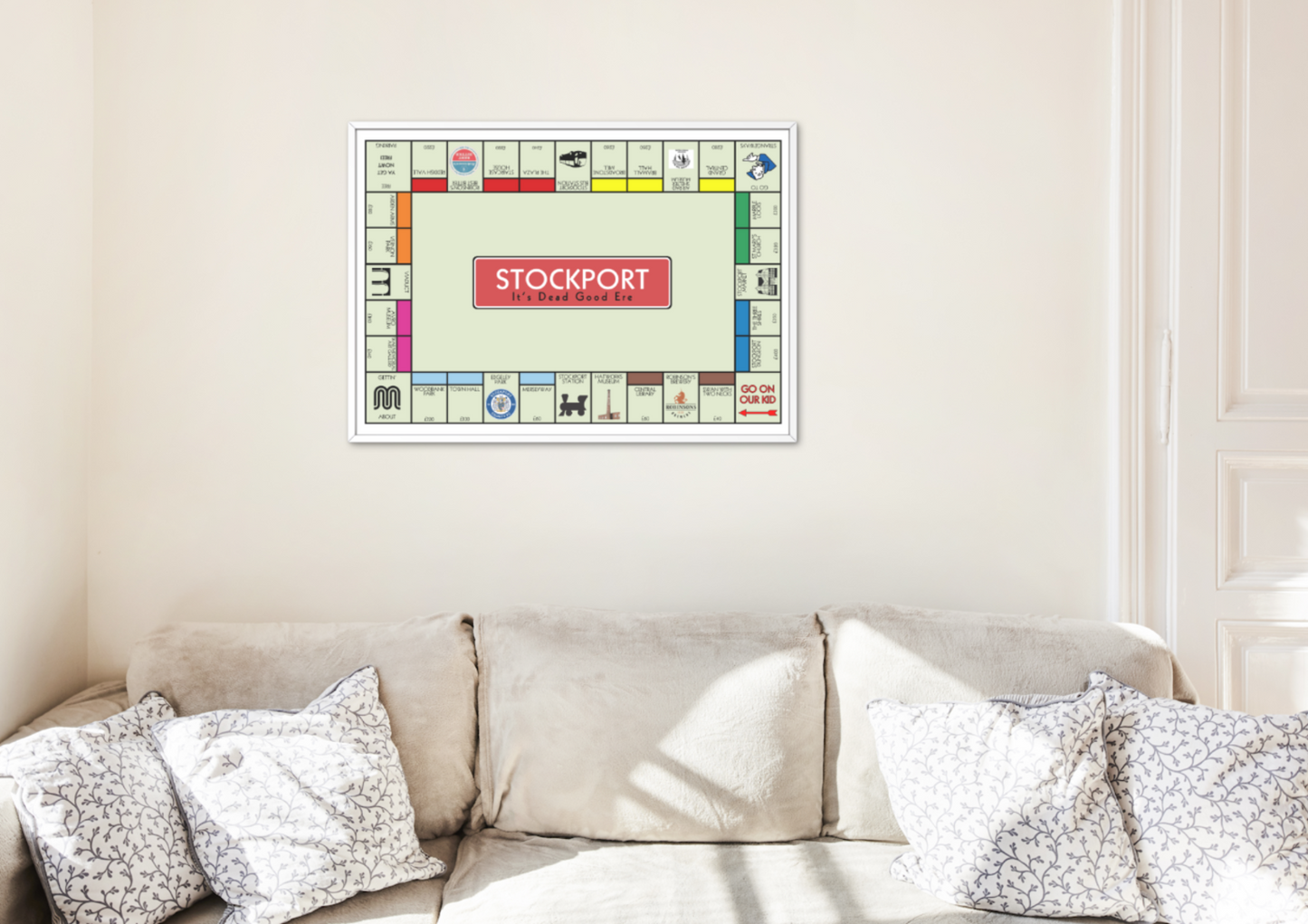 Stockport Monopoly Print / A5 A4 A3 / Manchester Art Gift