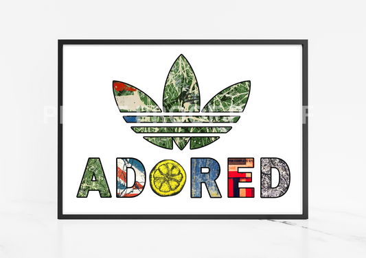 The Stone Roses Adored Adidas Flower Print Poster A5 A4 A3