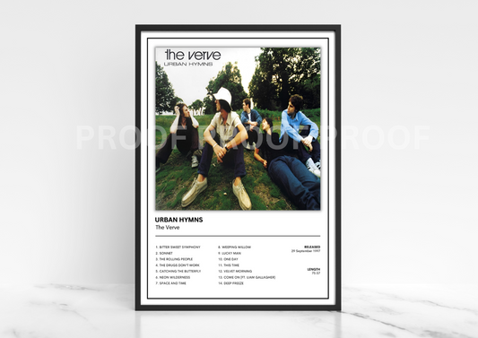 The Verve Urban Hymns Album Cover Poster / Music Poster / Music Gift