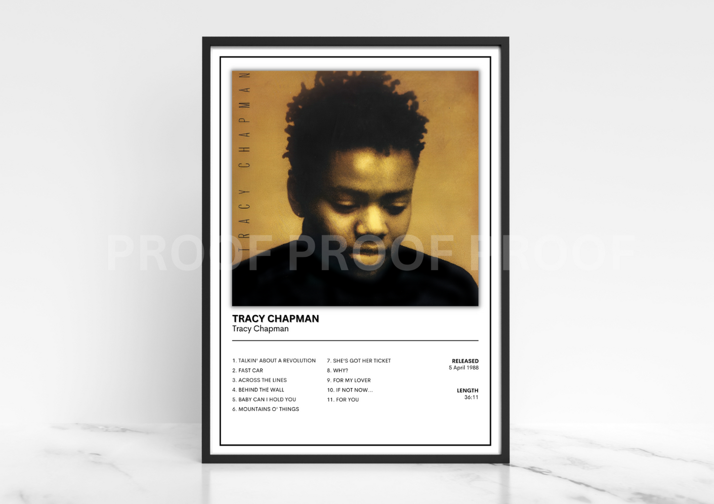 Tracy Chapman Album Single Cover Poster / Music Gift