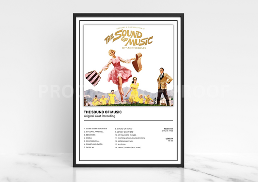 The Sound Of Music Album Single Cover Poster / Music Gift