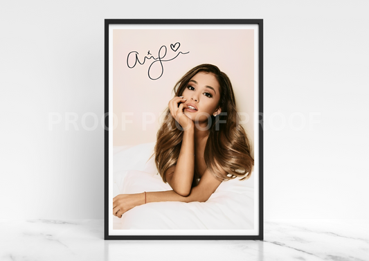 Signed Ariana Grande Poster Album Cover Poster / Music Poster / Music Gift