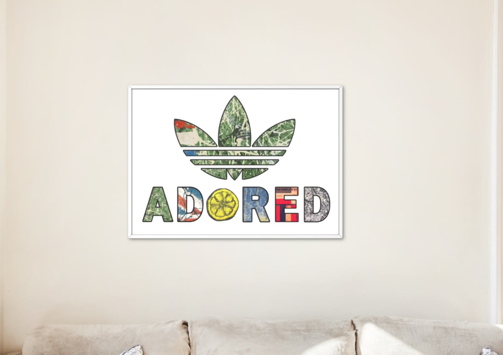 The Stone Roses Adored Adidas Flower Print Poster A5 A4 A3