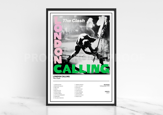 The Clash London Calling Album Single Cover Poster / Music Christmas Gift