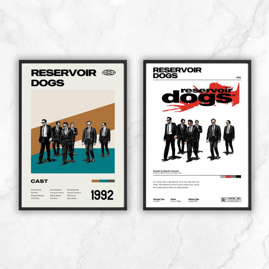 Reservoir Dogs 1992 Mid-Century Minimalist Movie Art Poster Unframed A5 A4 A3