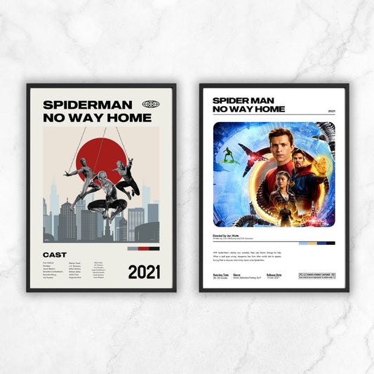 Spider Man No Way Home 2021 Minimalist Movie Poster A5 A4 A3 Unframed