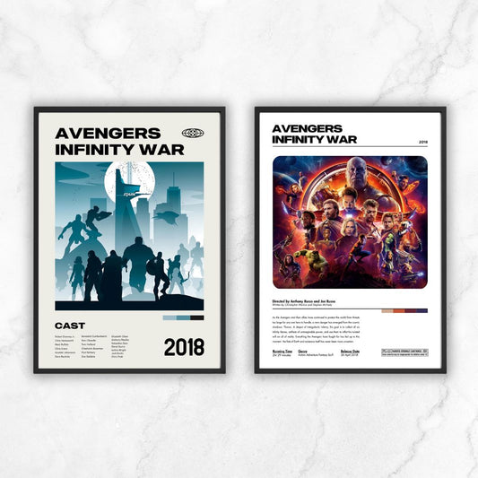 Avengers Infinity War 2018 Minimalist Movie Poster A5 A4 A3 Unframed