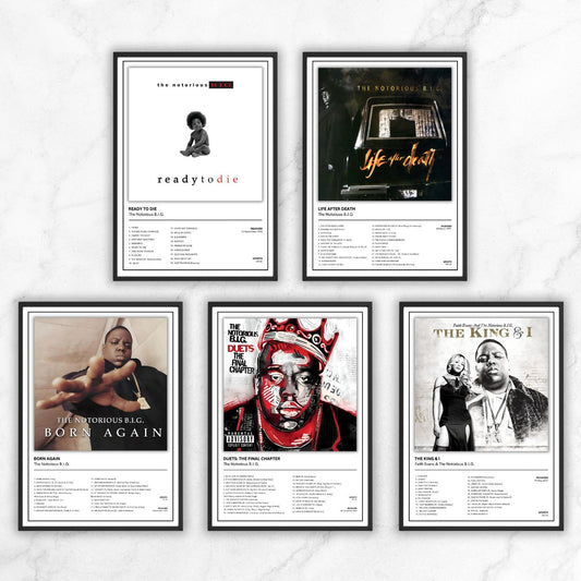 The Notorious B.I.G. Full Collection Album Cover Posters A5 A4 A3 Unframed