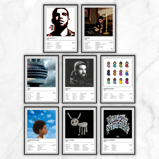 Drake Full Collection Music Album Cover Poster Unframed A5 A4 A3