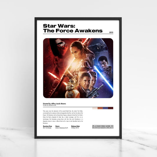 Star Wars : The Force Awakens Movie Poster A5 A4 A3 Unframed